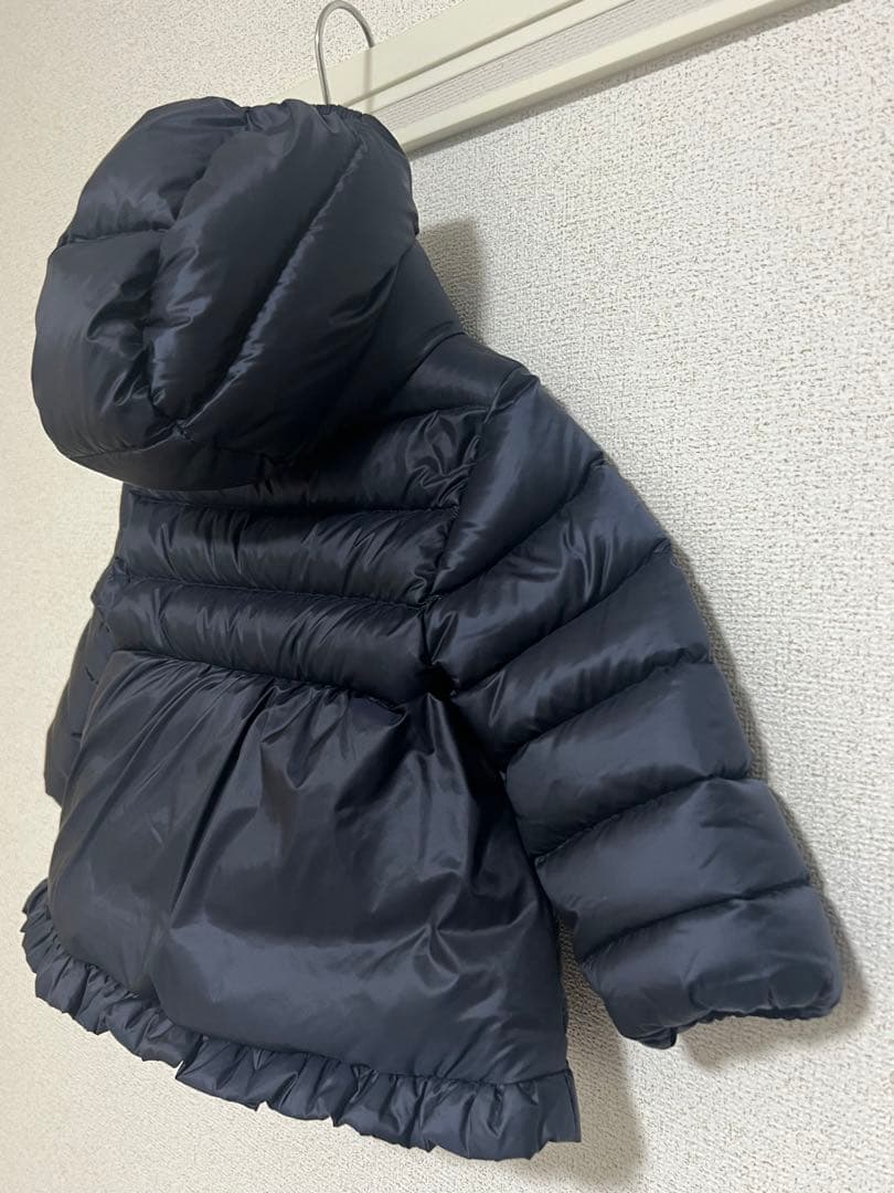 モンクレール フリル付きダウンジャケット 80cm ネイビー