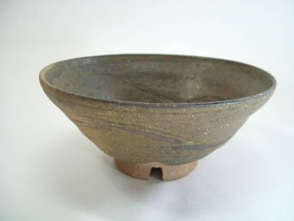 茶碗□追銘「夕月」3つ割り高台 伊羅保 平茶碗 茶道具