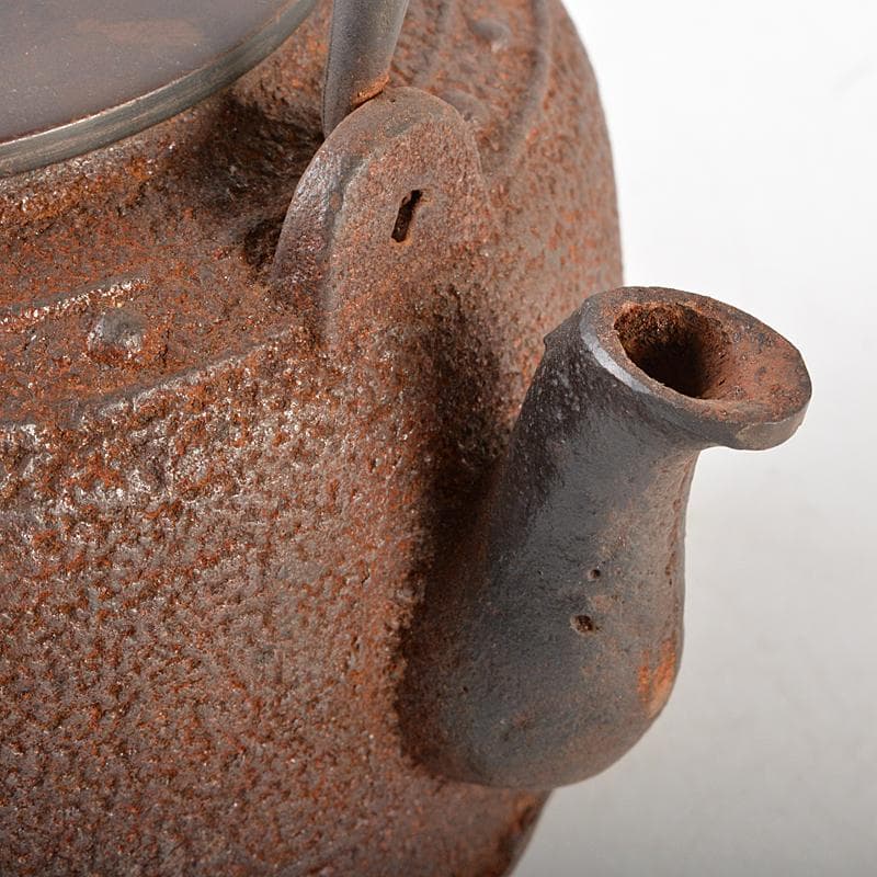 煎茶道具 鋲打文 鉄瓶 鉄釜 M R5868