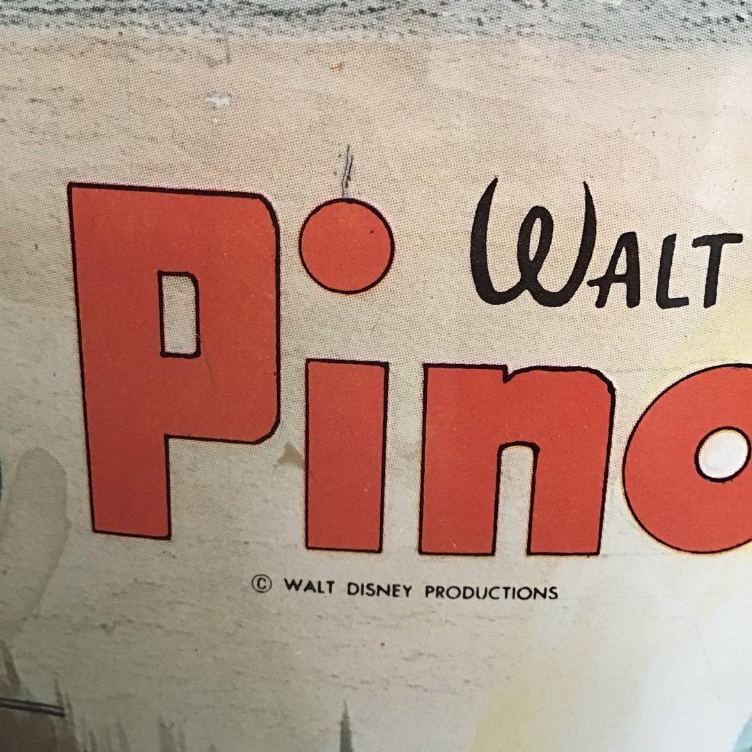 ピノキオ W.D.P. ビンテージ ブリキ缶 BIGサイズ ディズニー