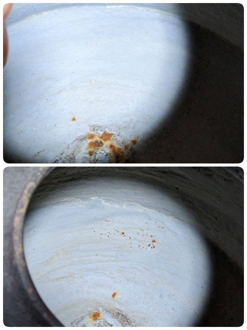 ♢茶釜 浪速の釜師 橋本辰敏作 鷺地紋 阿弥陀釜 共箱 茶道具 金属工芸