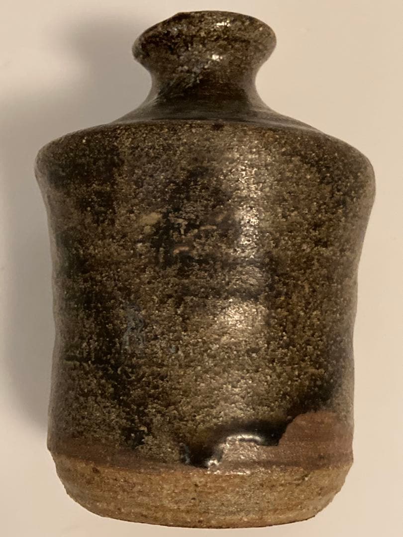 唐津 朝鮮唐津 時代 花入 徳利 一輪挿し 花生け 花瓶 骨董 黒唐津 唐津