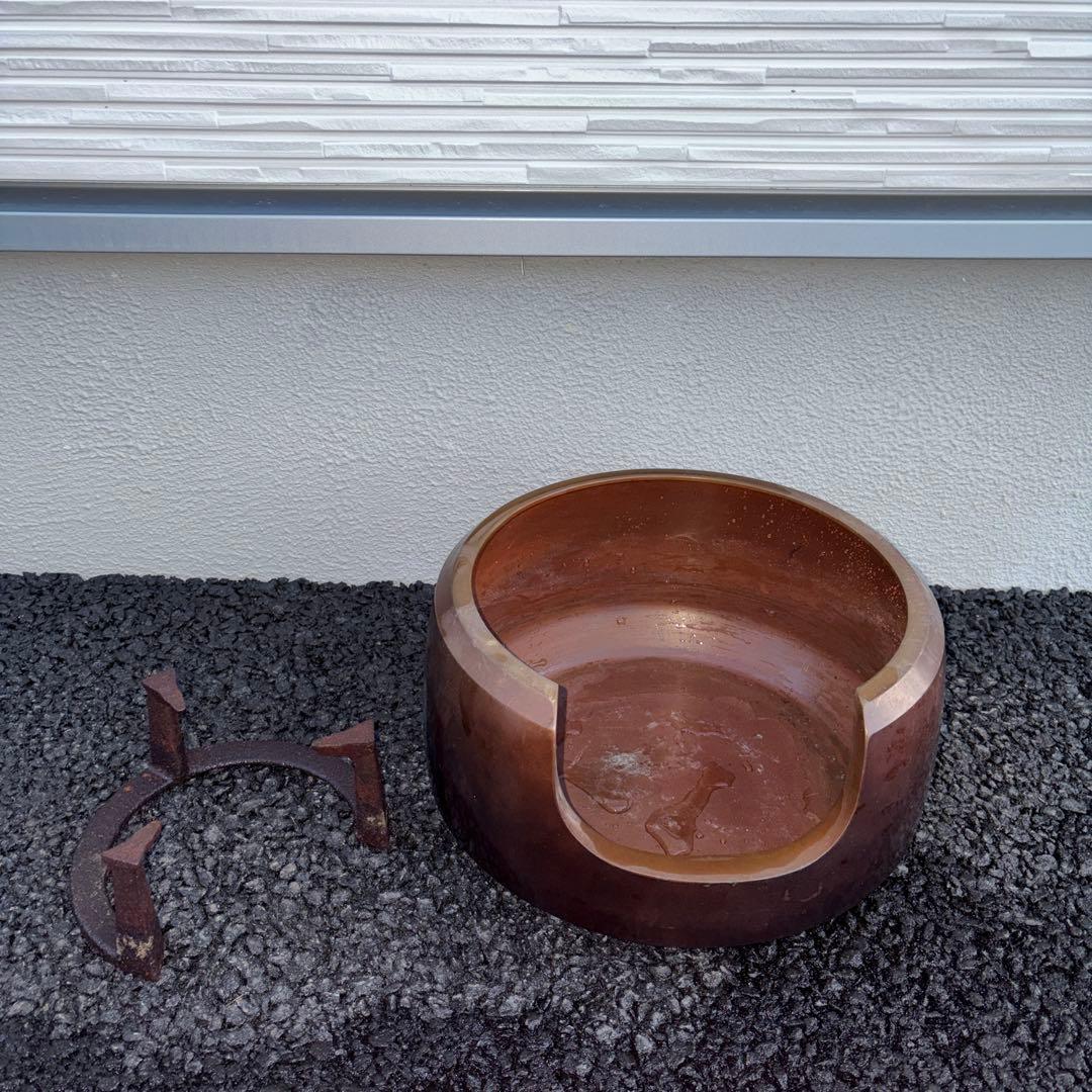 風炉 唐銅 釜師 浄鳳 面取風炉 茶道具 茶器 - メルカリ
