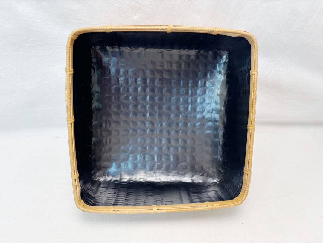 美品 茶道具 平安 竹美斎 炭取 松山篭 炭斗籠 竹工芸