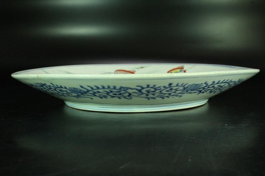 古伊万里 桜下 美人図 皿(K-YC514)