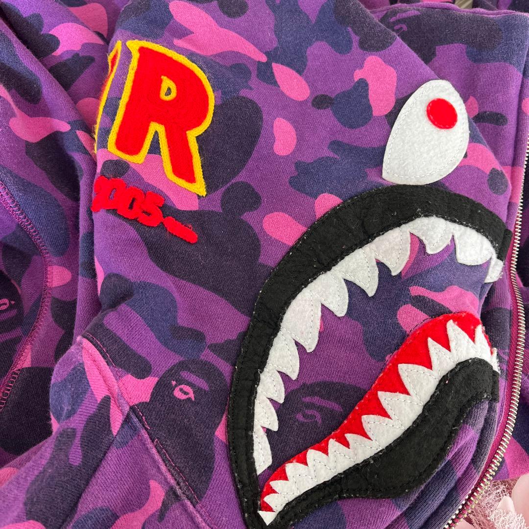 A Bathing Ape パープルカモフラージュパーカー XXL
