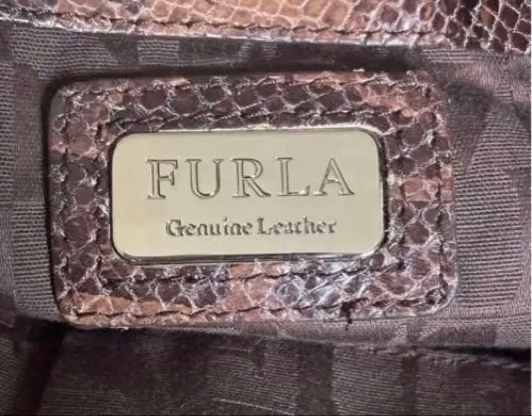 FURLA パイソンレザー バケツ型バッグ