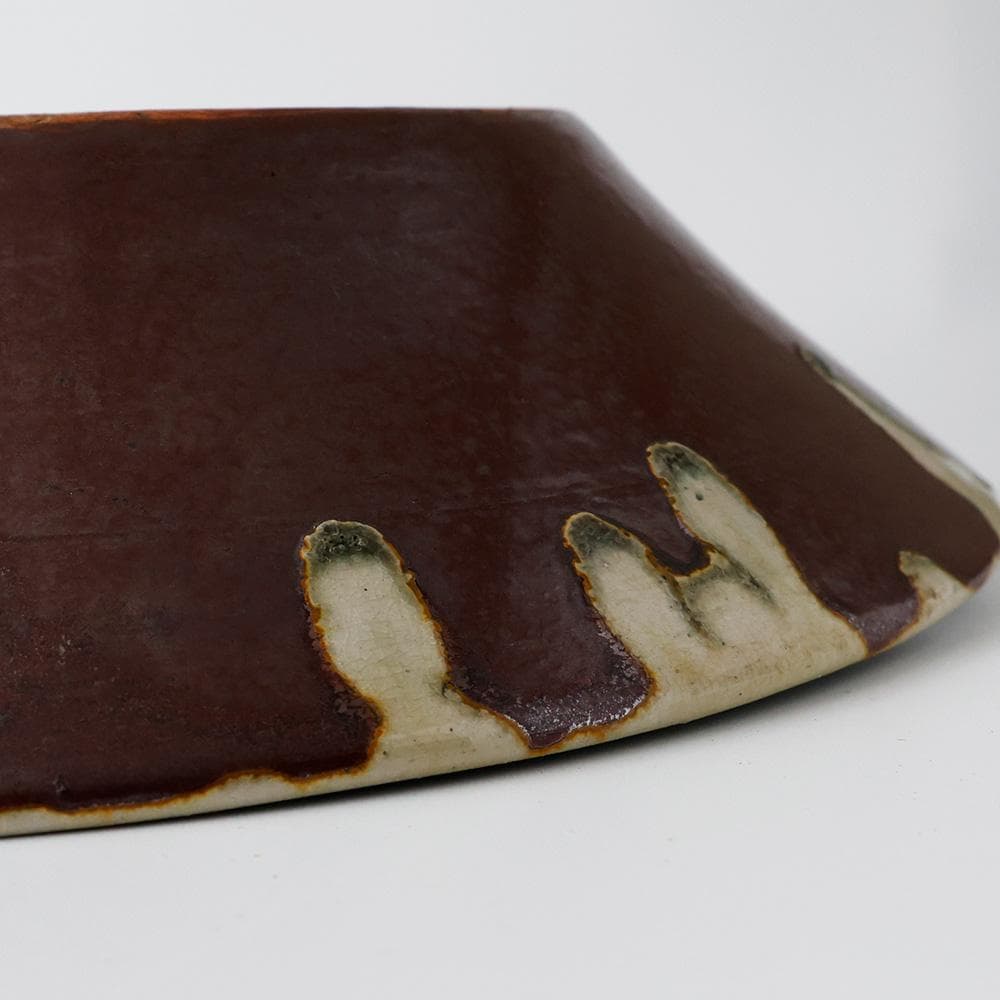 T 変形鉢 大鉢 水盆 自然釉 茶道具 茶器 陶器 唐津