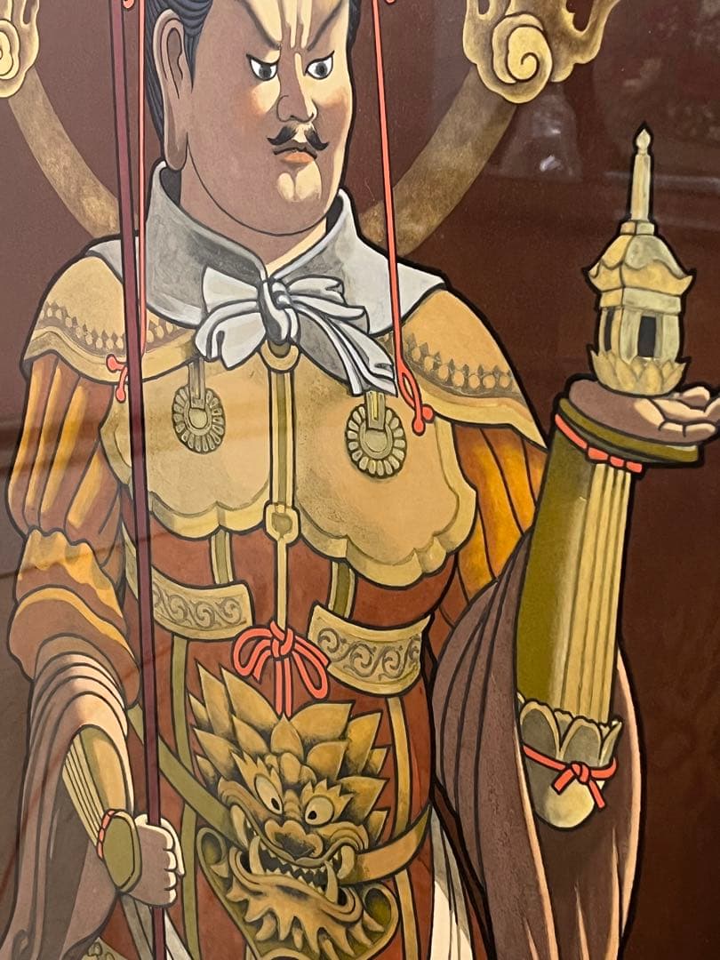 宇*仁様 毘沙門天図 昭和45年 小野静以謹画 - メルカリ