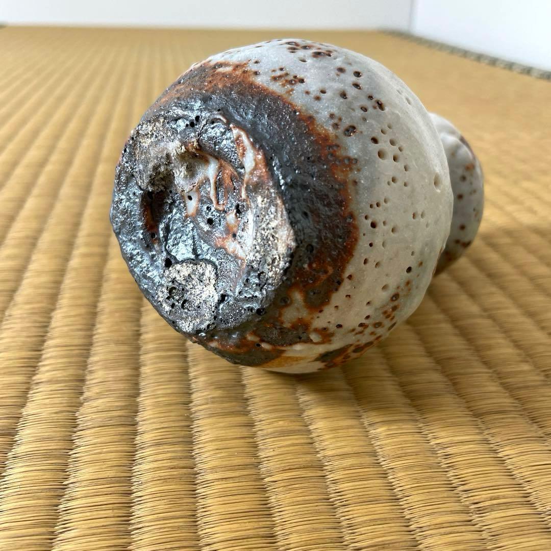 XG475 陶芸家・鈴木五郎・志野徳利・花生・共箱・瀬戸焼・志野焼