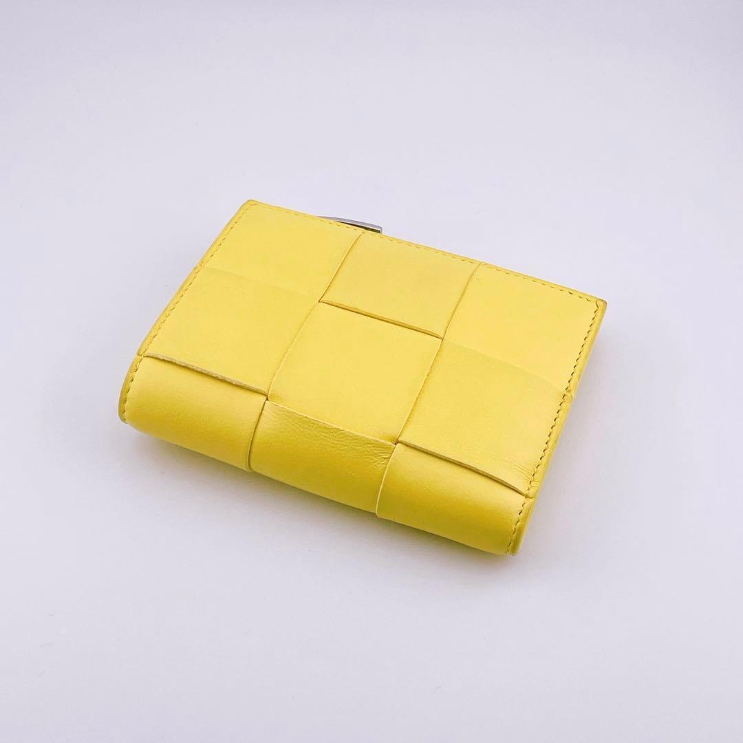 ★ボッテガヴェネタ★ 二つ折り財布 イントレチャート カセット イエロー系