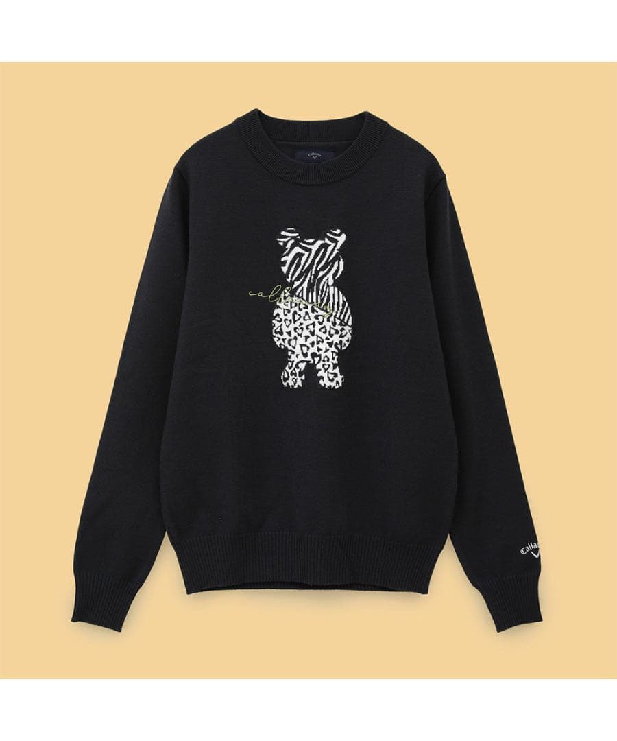 新品タグ付き！キャロウェイ ベアジャガード クルーネックセーター M