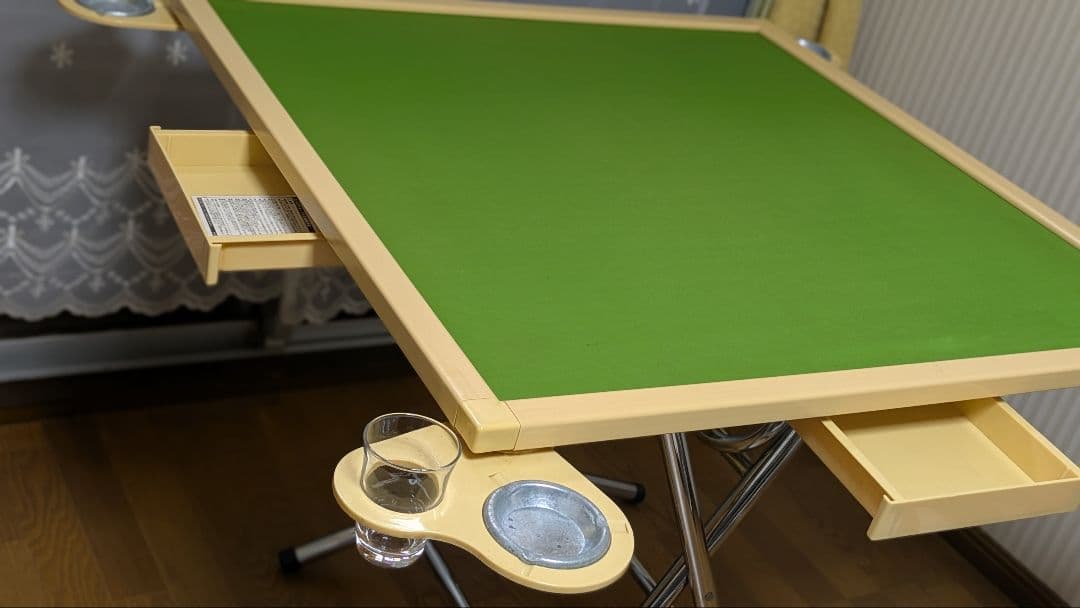 折りたたみ式麻雀台(手積み)ダイニングテーブル 約90cm x 90cm＋麻雀牌