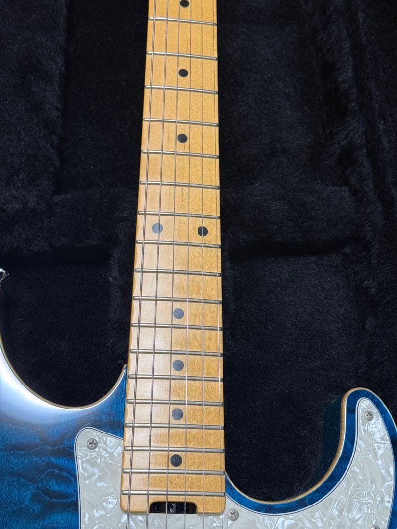 ギター SCHECTER EX-V CTM/FRT BKAQ