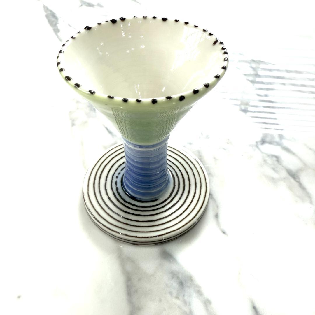 デンマークの作家物　陶器製カクテルグラス、小ゴブレット 5個セット