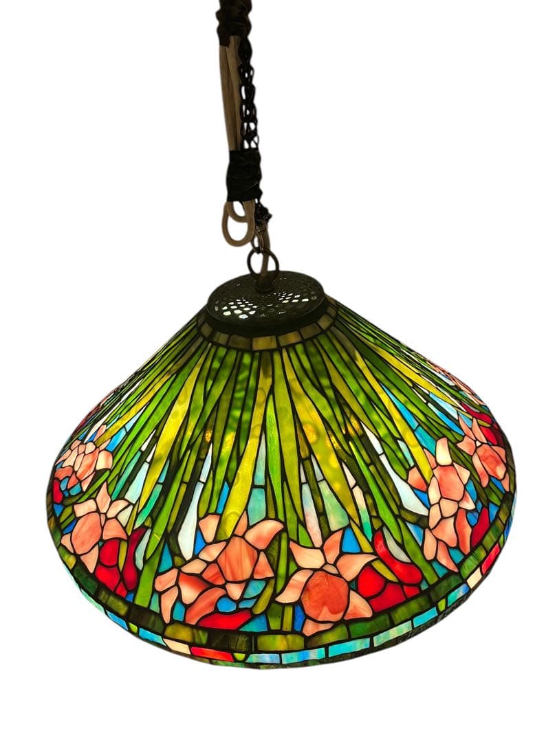 巨大な20インチ水仙ティファニー吊り下げペンダントライト 3灯