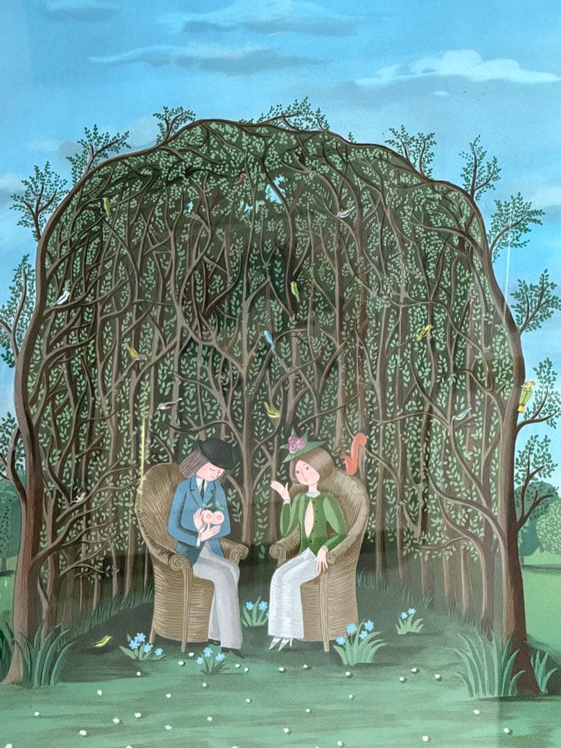 真作 レイモン・ペイネ フランス人気画家【春】EA23/50 本人サイン 共箱