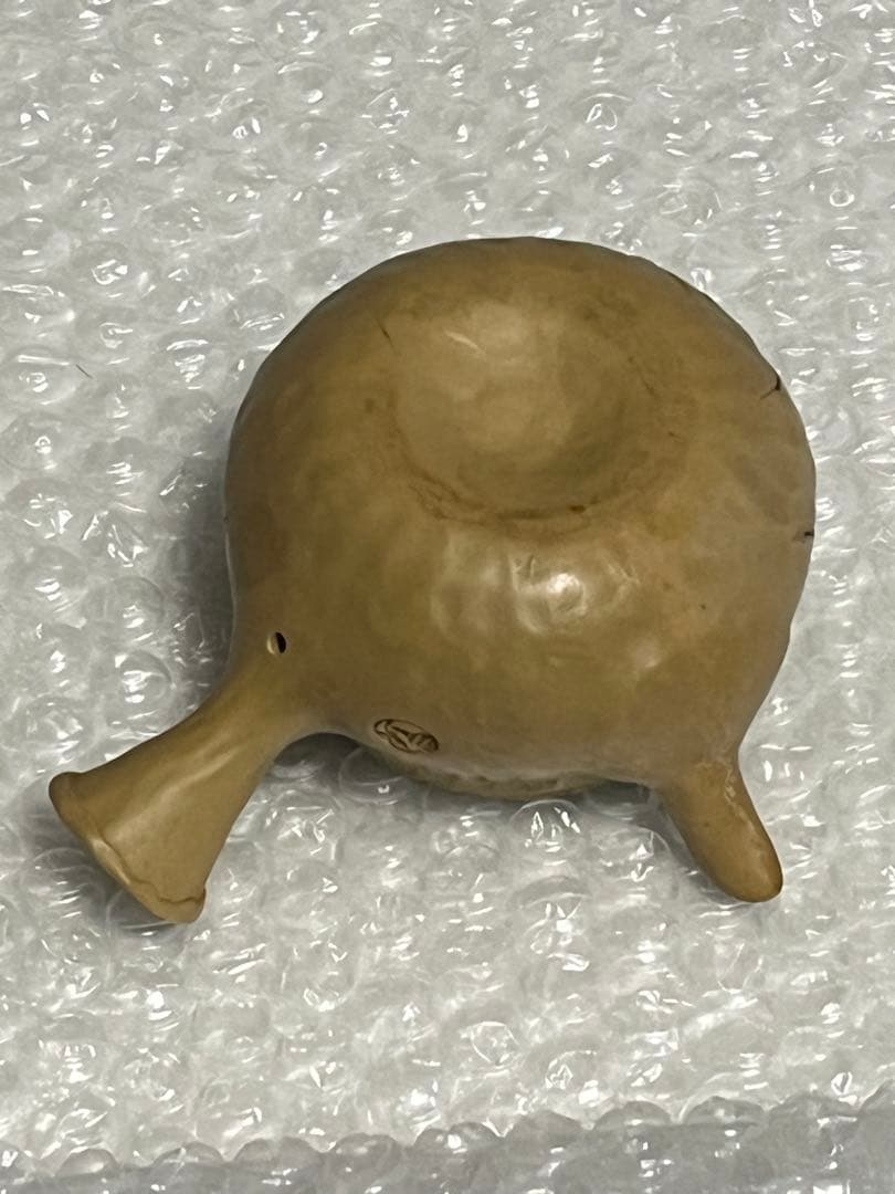 急須 黄泥 笹岡春山 釘彫絵文字急須