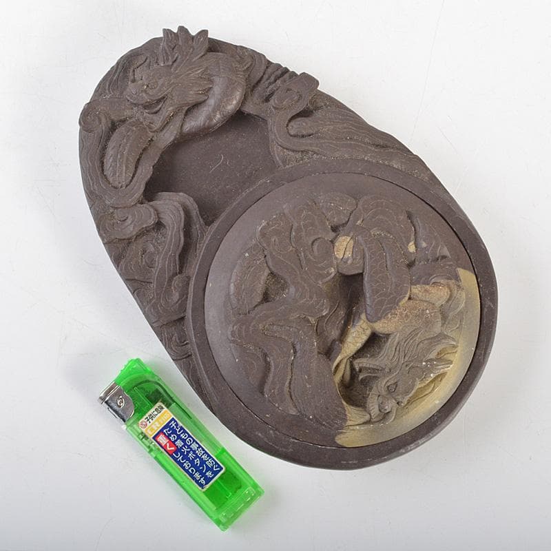 中国 書道具 龍刻 端渓硯 蓋硯 V R6895 - メルカリ