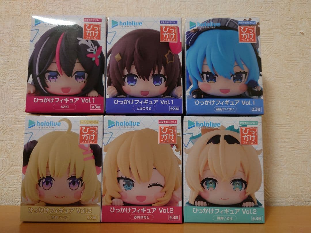 ホロライブ　ひっかけフィギュア Vol.1〜2 　計6個 6個セット】ホロライブ ひっかけフィギュア vol.1 vol.2