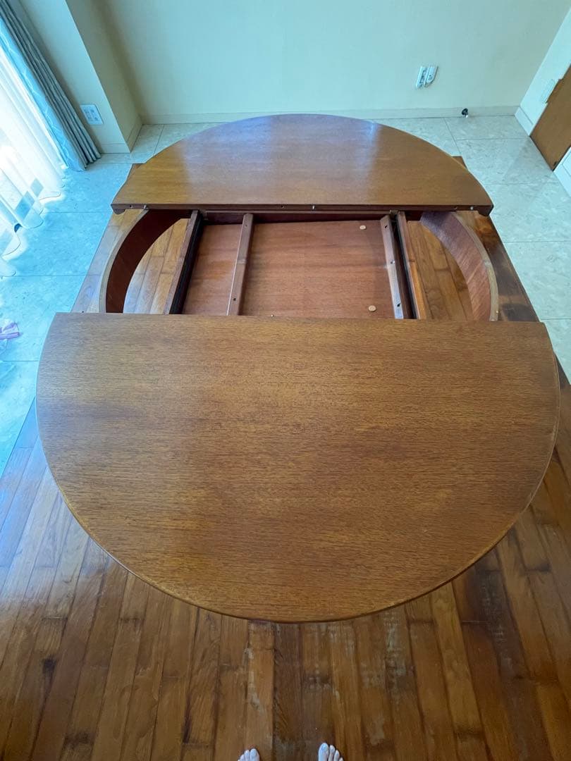 G-PLAN チーク　ラウンドダイニングテーブル　丸テーブルとオーバル2ウェイ