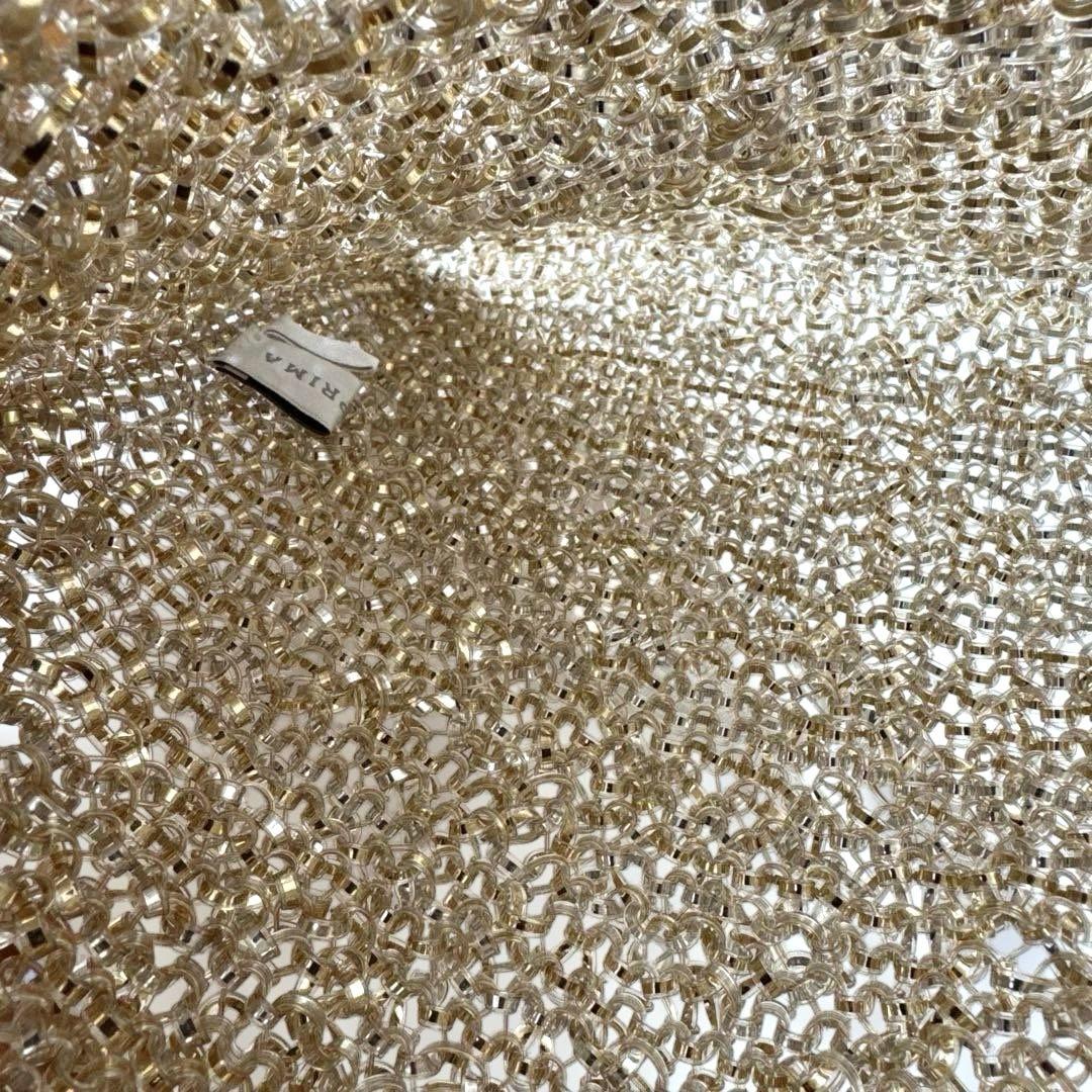 アンテプリマワイヤーバッグスタンダード スクエア ラージ シルバーゴールド