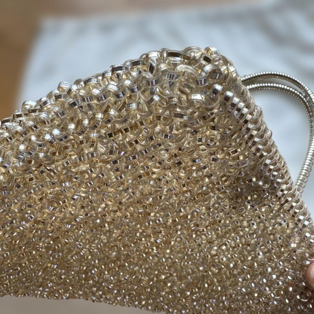 アンテプリマワイヤーバッグスタンダード スクエア ラージ シルバーゴールド