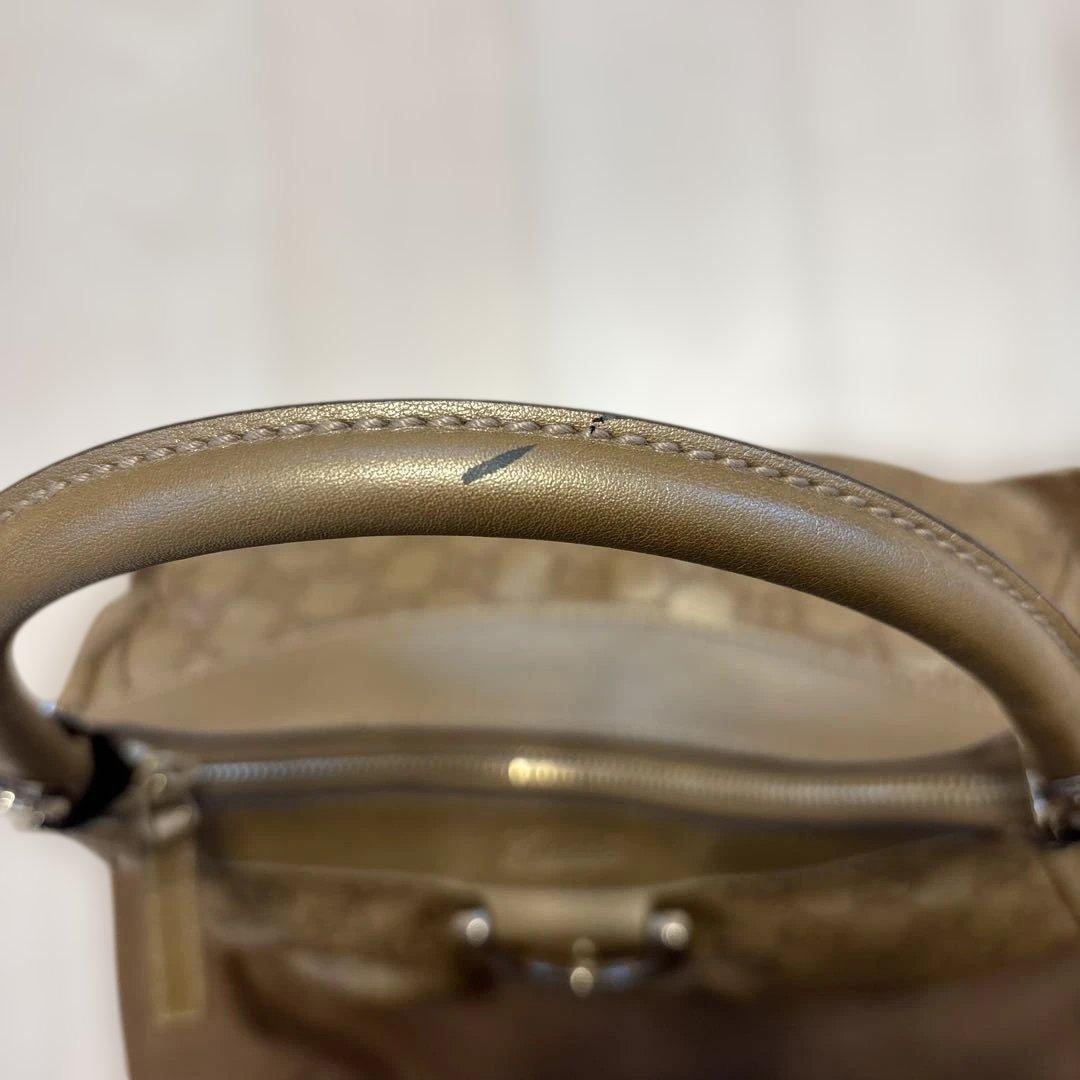 Gucci ベージュレザーショルダーバッグ