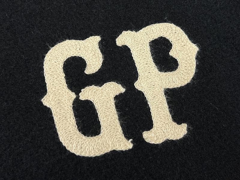 希少 ワコマリア GP ヘビー メルトン アーチ ロゴ 刺繍 ジャケット 黒