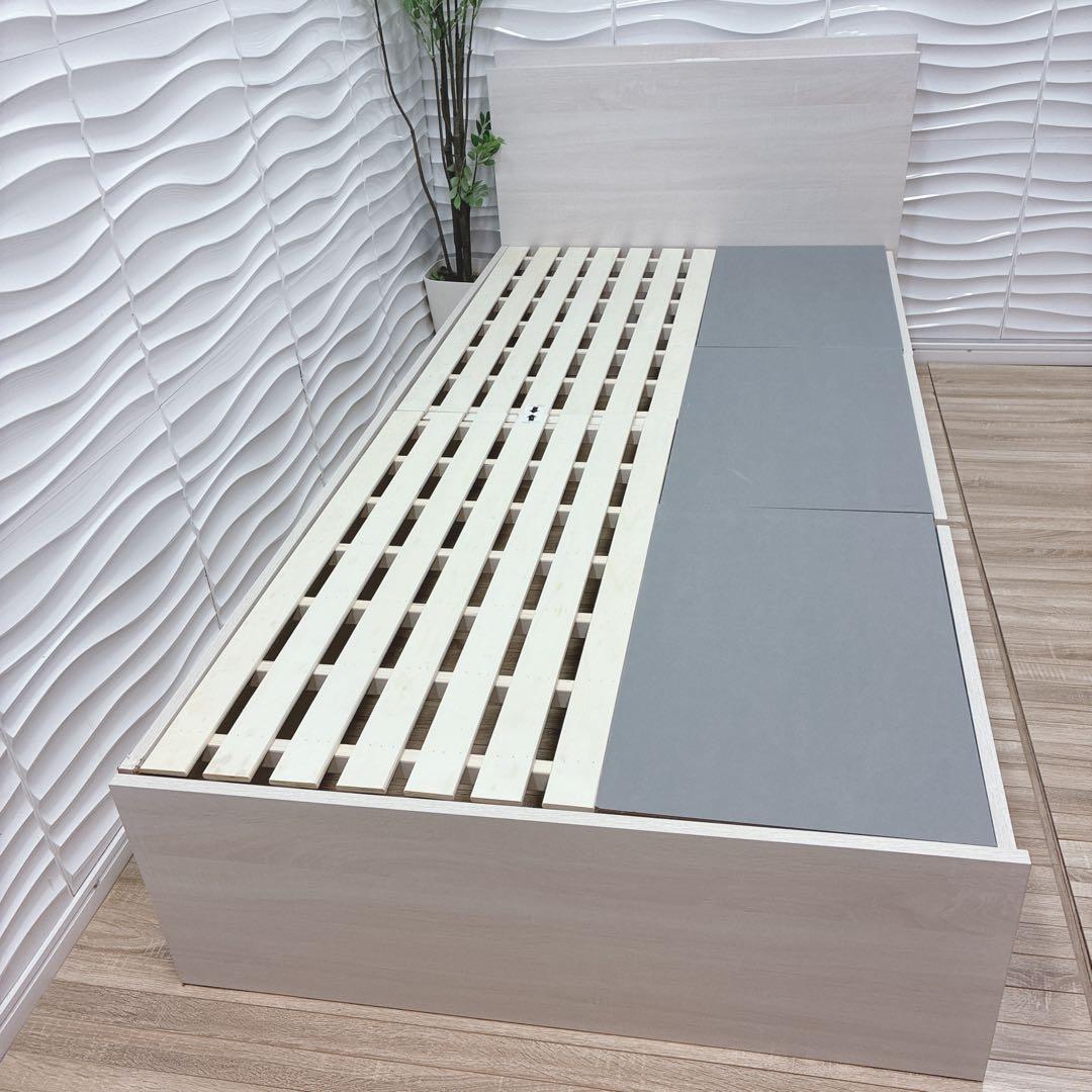 ◇大阪府 神戸市 配達料無料！◇ベッドフレーム◇収納コンセント付き◇シングル◇