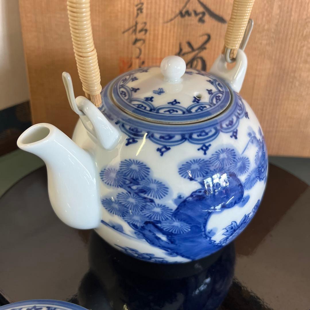 平戸三川内焼 唐子絵 平戸松山作 茶器セット 三川内焼 平戸松山