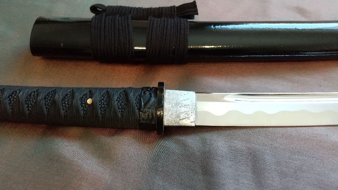 【樋入り互の目刃紋】模造刀 舞踊 模擬刀 拵え 喰出し鍔 刀剣 日本刀 刀