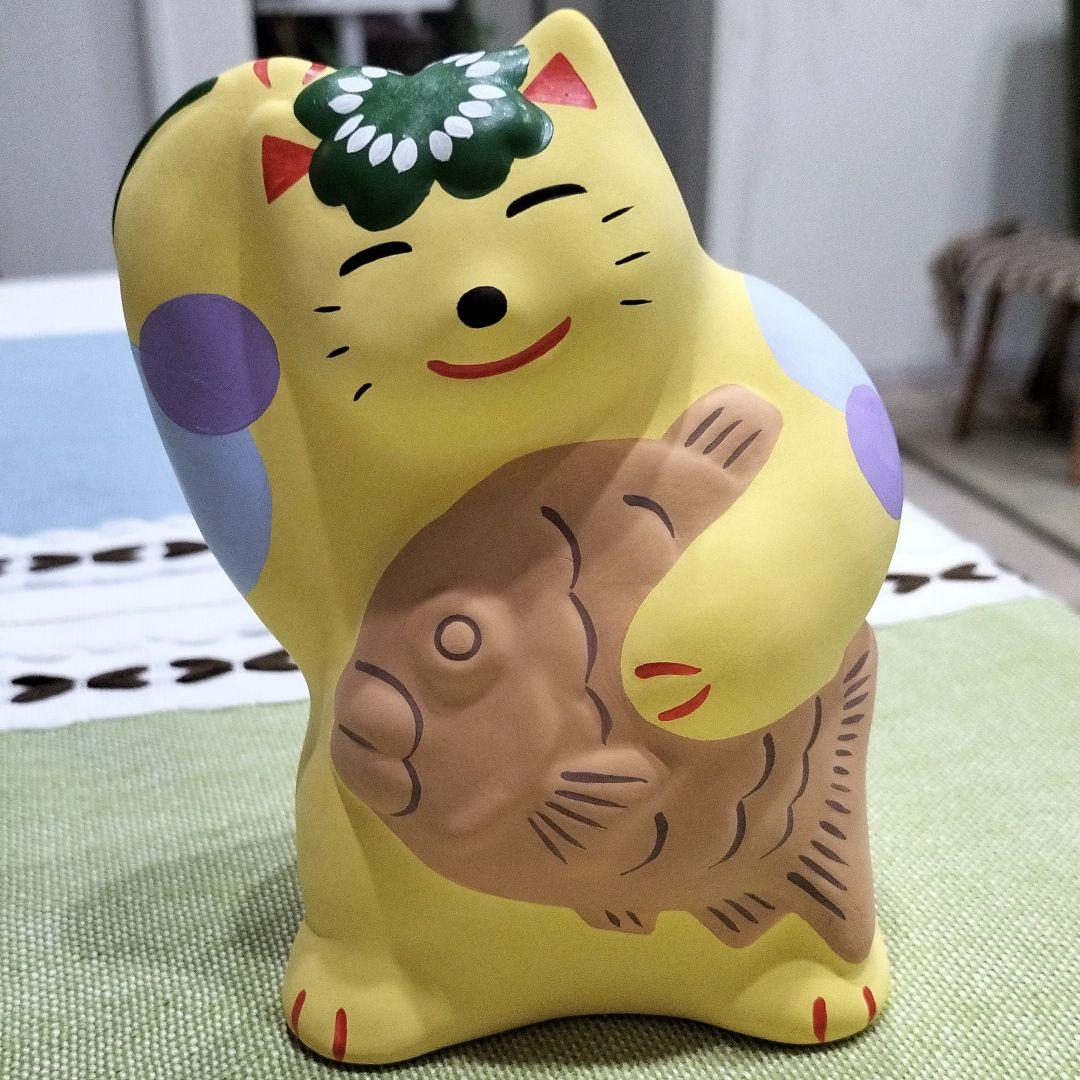 割引 輪葉葉工房招き猫鯛猫 輪葉葉招き猫 たいねこ