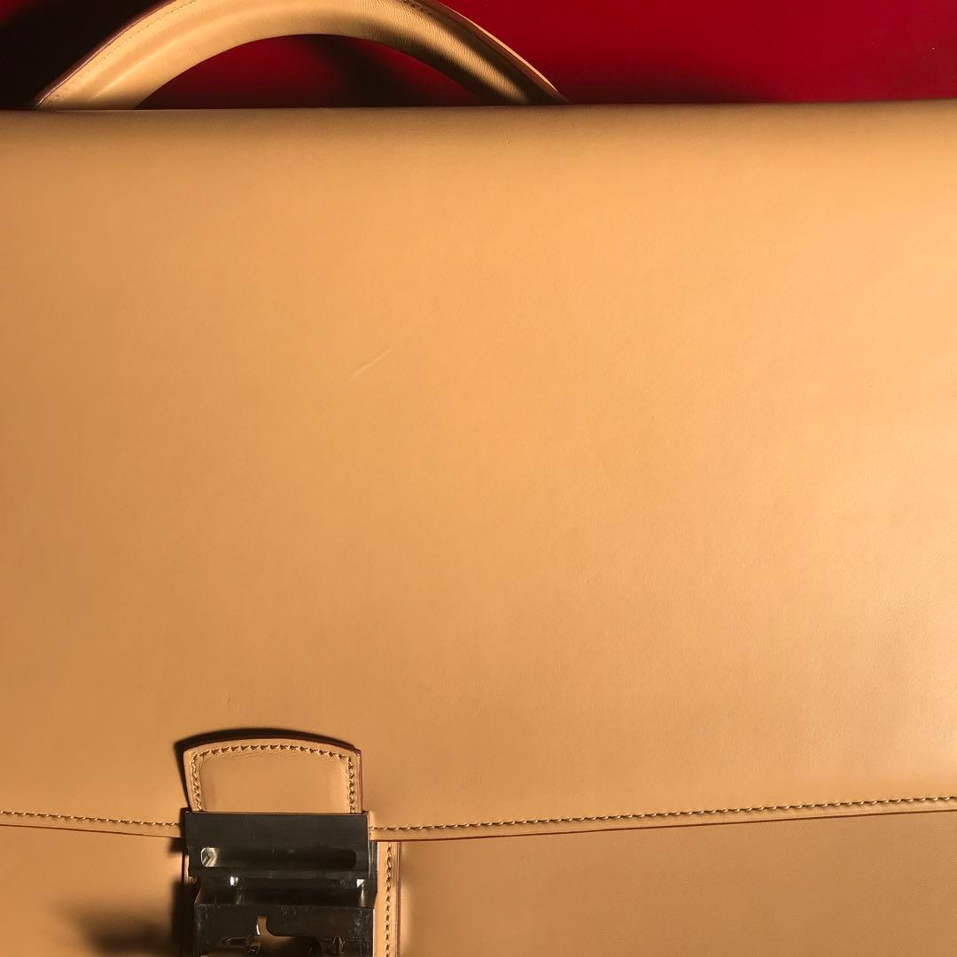 カルティエCartier マストライン　カーフブリーフケース　ライトブラウン