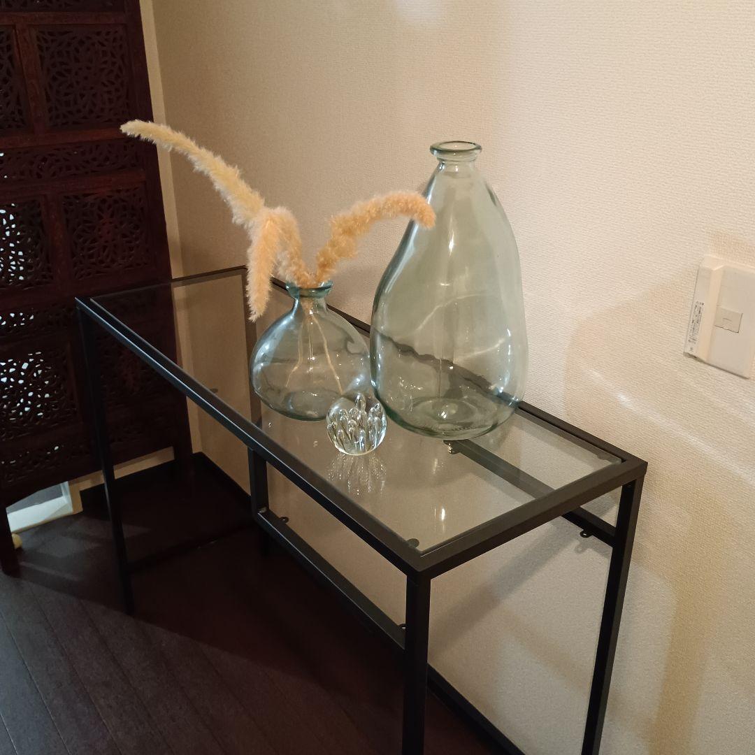 【開封のみ未使用】IKEA ヴィットショー ラップトップテーブル デスク　ガラス