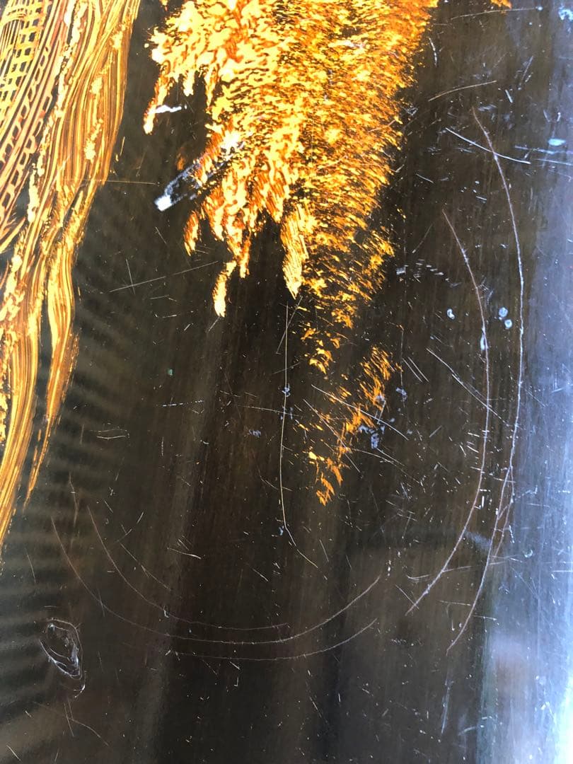 アンティーク家具 座卓 ちゃぶ台 風景画デザイン 豪華 レトロ