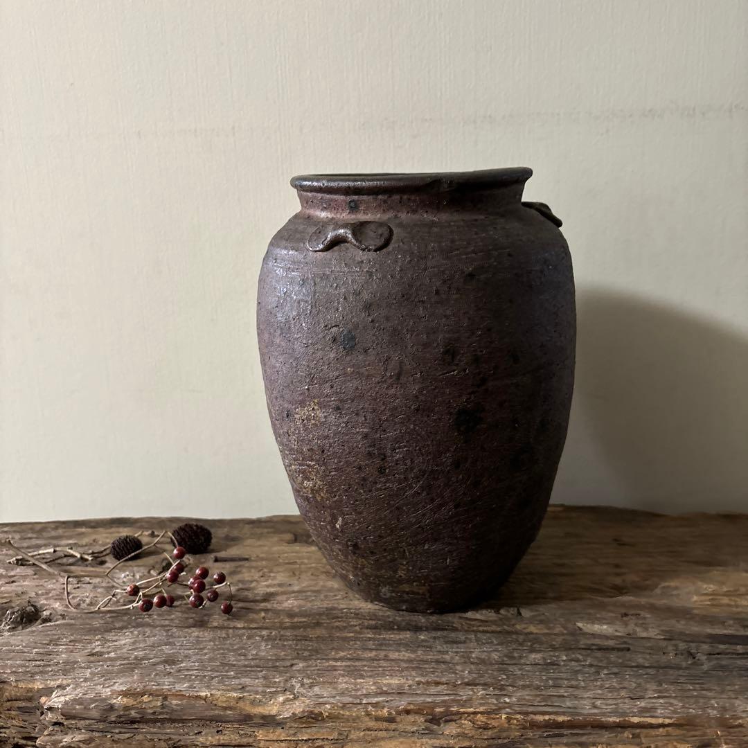 古備前種壺 三耳壺 室町時代〜 骨董 アンティーク 検:秦秀雄 白洲