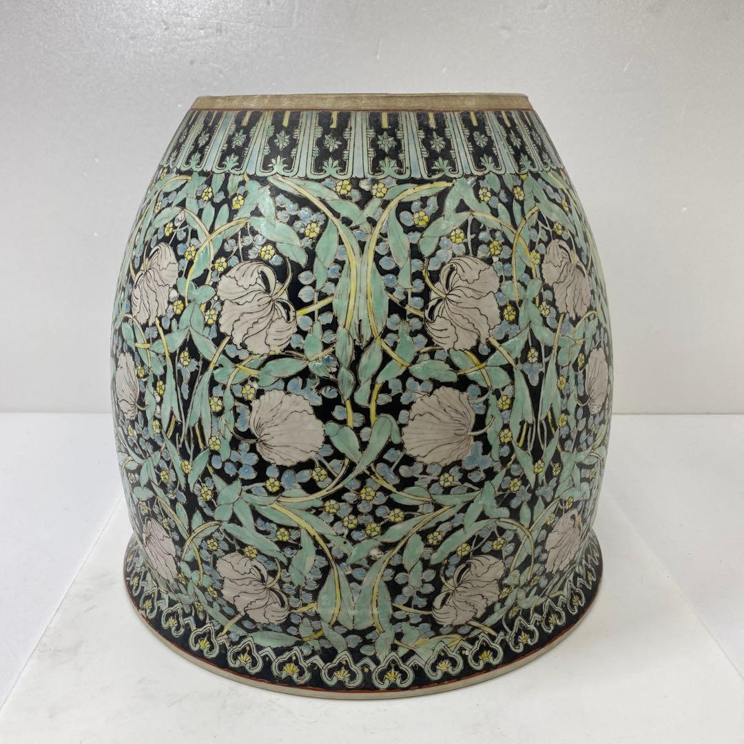 専用 中国清時代 粉彩大鉢 高さ約27㎝ タエチ 東さ