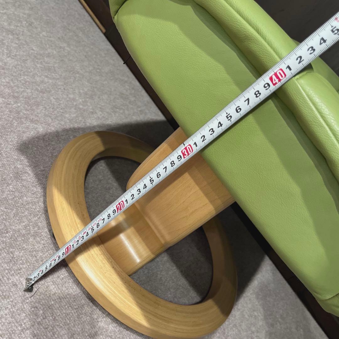 エコーネス リクライニングソファのオットマン グリーン★ チェア別出品セット販売