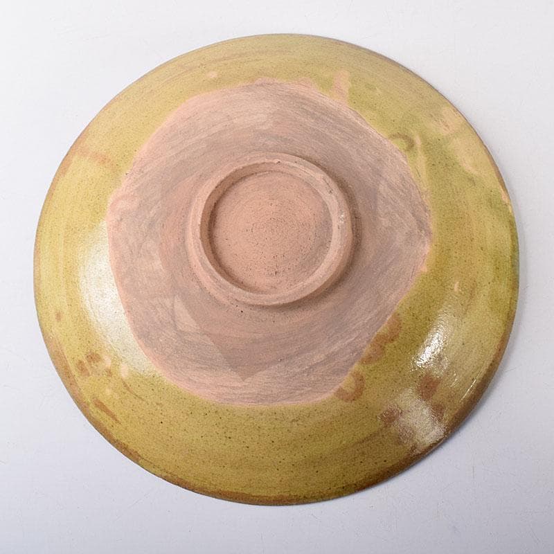 中国 唐三彩 花文 大皿 飾皿 直径約31㎝ V R8014C