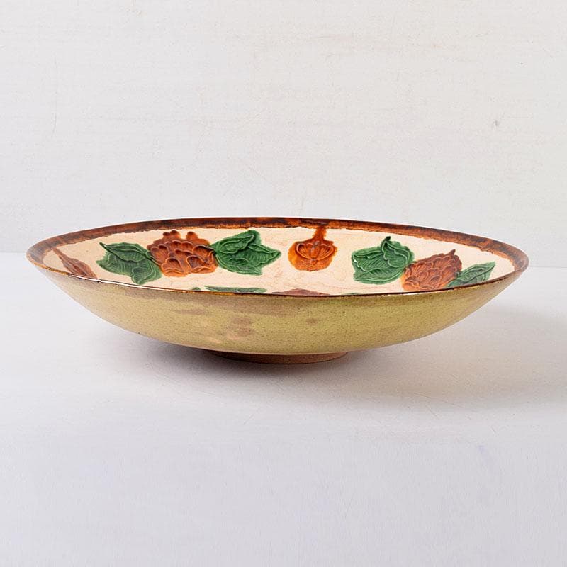 中国 唐三彩 花文 大皿 飾皿 直径約31㎝ V R8014C - メルカリ