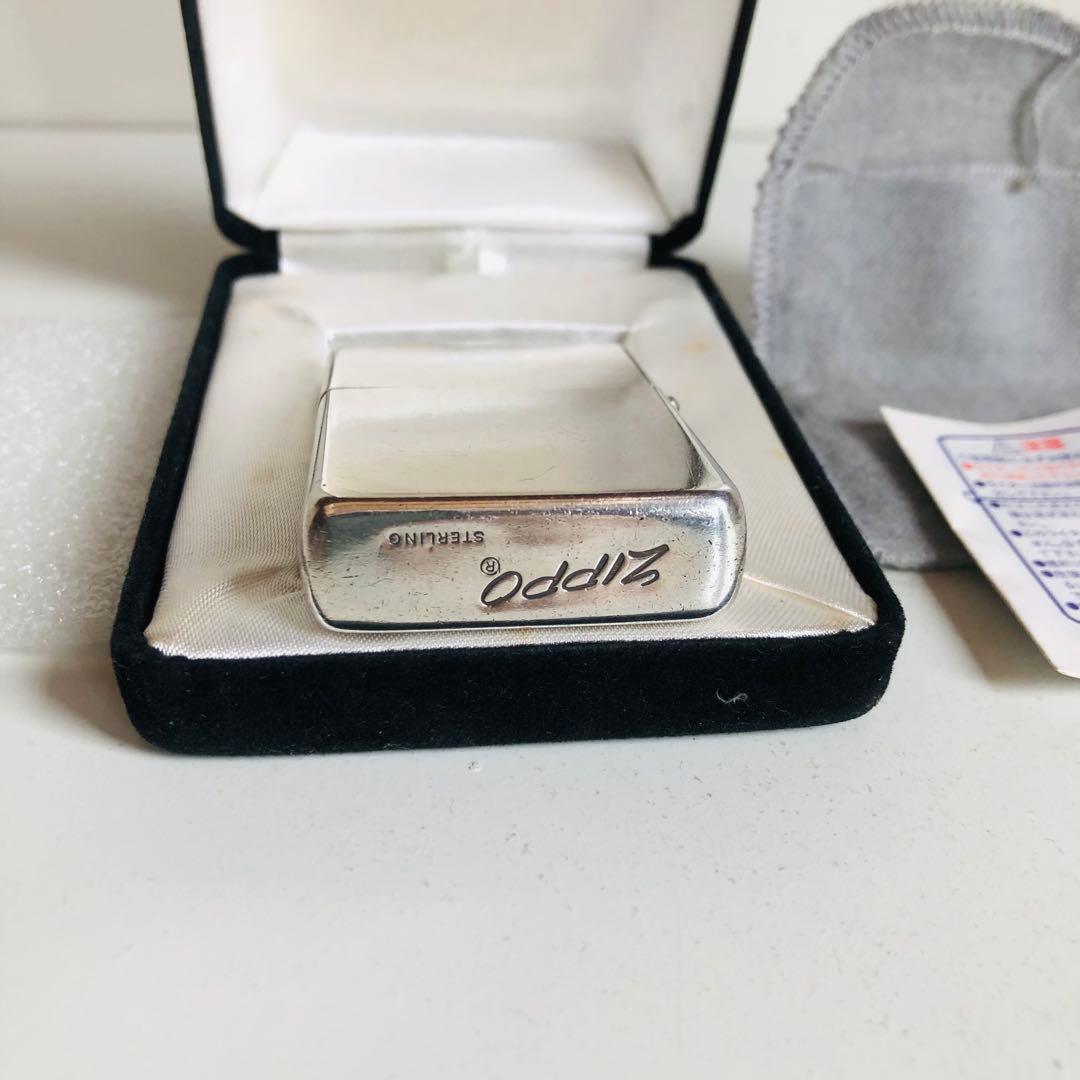 希少使用品スターリングシルバーZIPPOイタリックロゴ1980年代ZIPPO