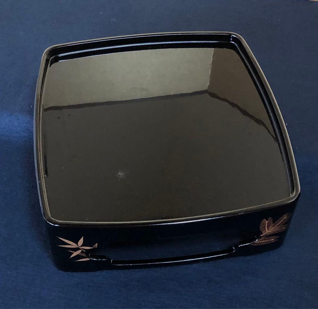 《R》輪島塗 松竹梅蒔絵 四段重 重台付 木箱 251222か2