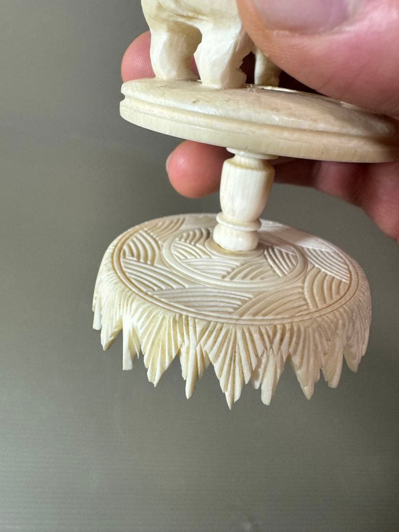 2736 中国美術 天球 多層球 龍の置物 象の置物 精密彫刻 工芸品 - メルカリ