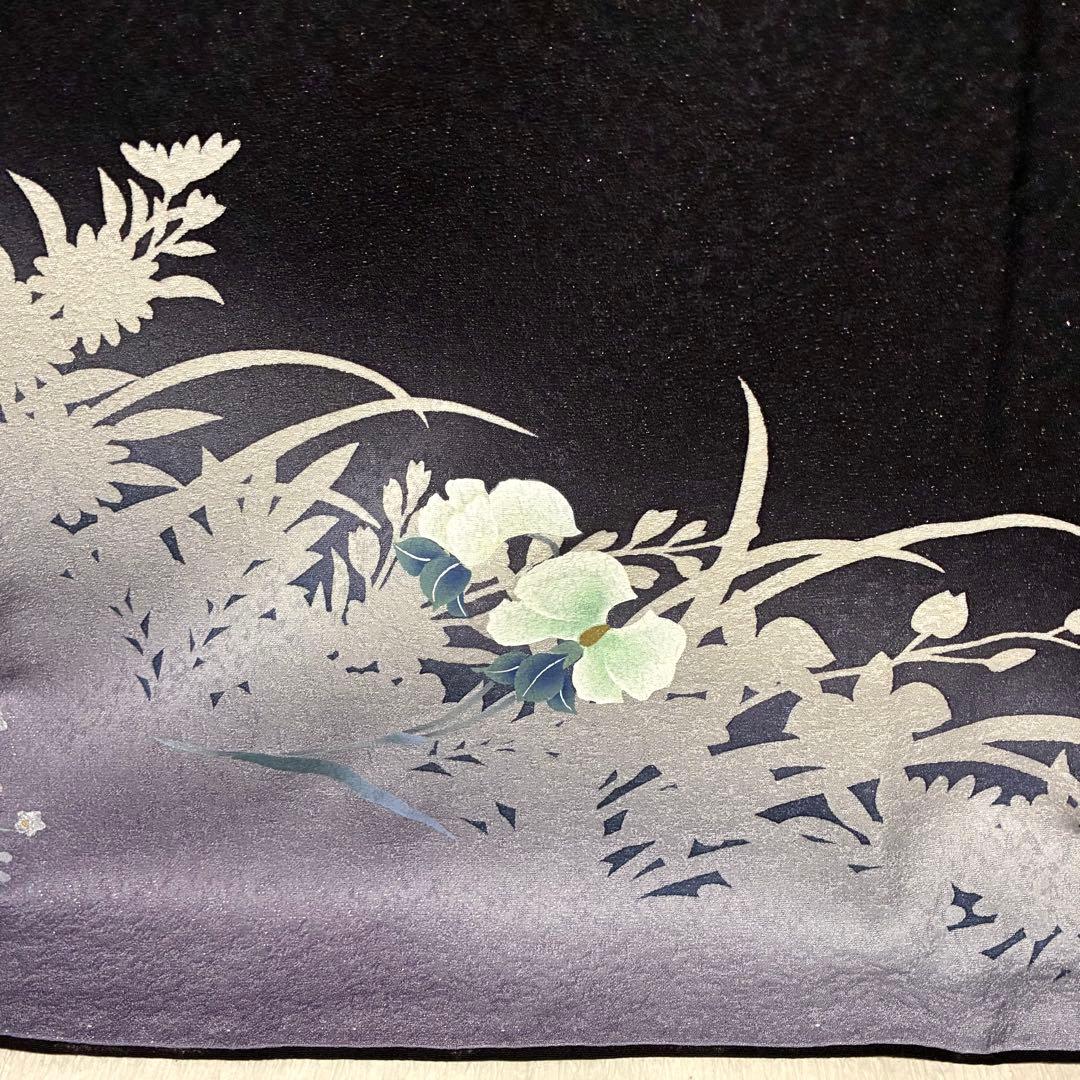 D12 訪問着 京友禅の巨匠 頼田勉 胡蝶蘭 金通し 正絹 着物