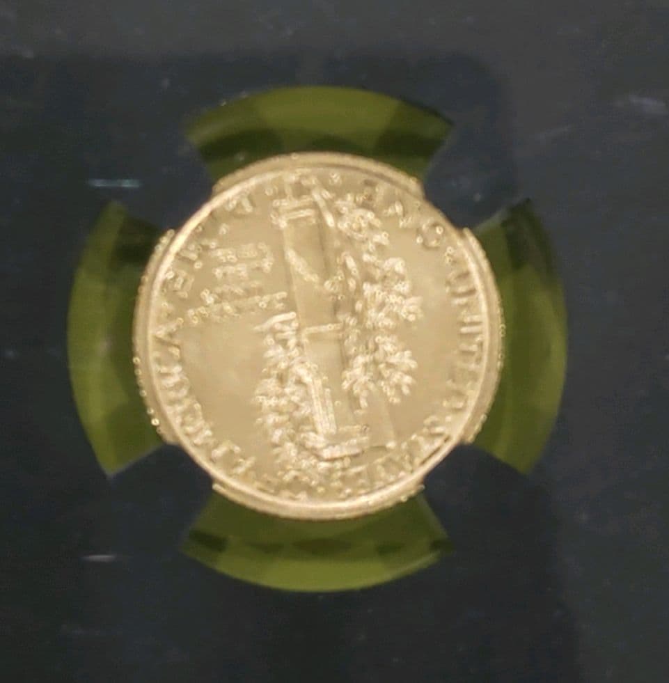 超レア！コイン 2016年 24金 ダイム金貨 1/10オンス モイ サイン入り