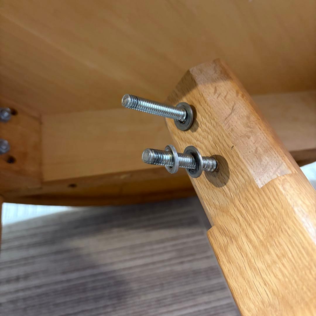 m*A様 天然木製 円形ダイニングテーブル 110×110×710 ラウンドテー