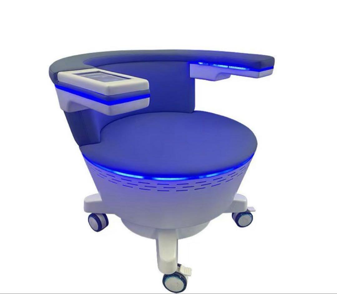 オレンジ、水色、骨盤底筋 トレ一ニングチェア EMS 電磁パルス 椅子