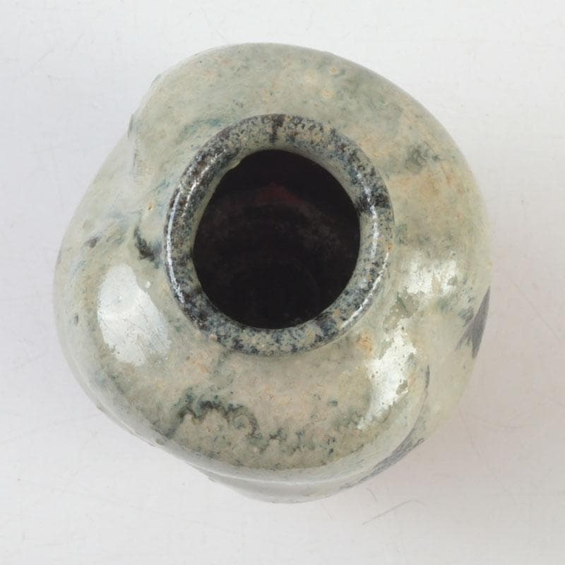 茶道具 元和年代作 古唐津 朝鮮唐津茶入 大徳寺 方谷浩明極め箱 V 9339