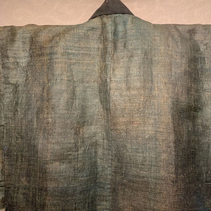 大正時代の麻古布！【 羽織ジャケット リメイク】襤褸 ボロ